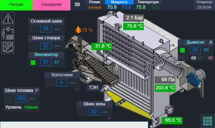 АСУ пеллетного котла